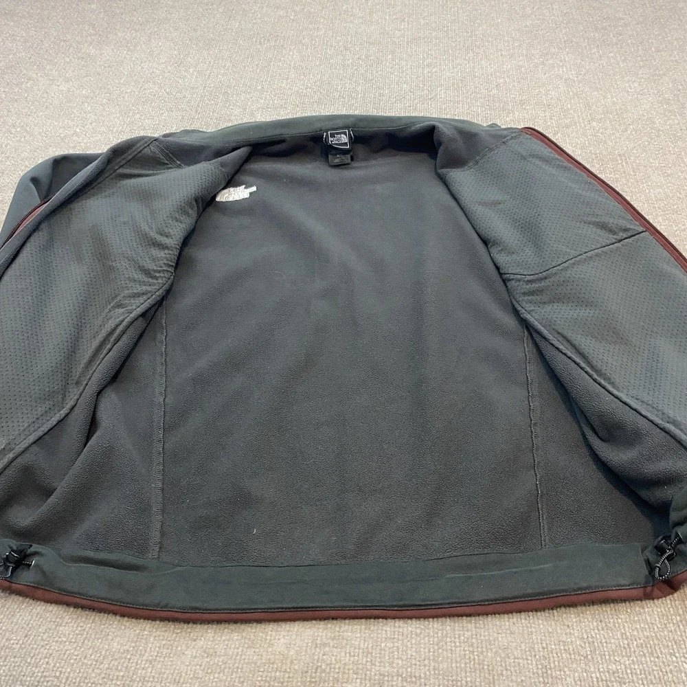 The North Face TNF Apex Jacket Mens Medium Brown Softshell Full Zip Hiking